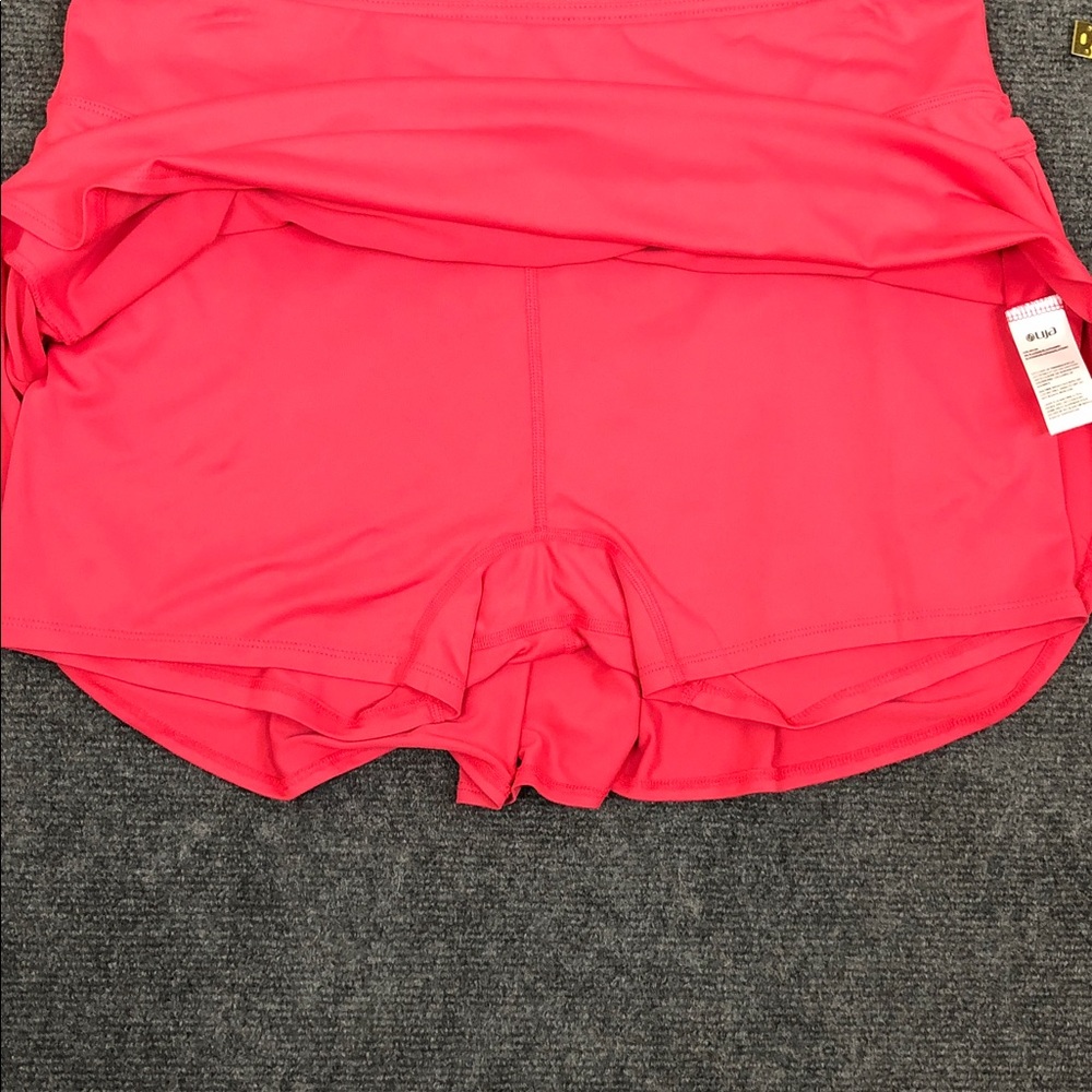 Lija Coral Pink Active Tennis Skort Pleated Sz L (A2) - Picture 7 of 9